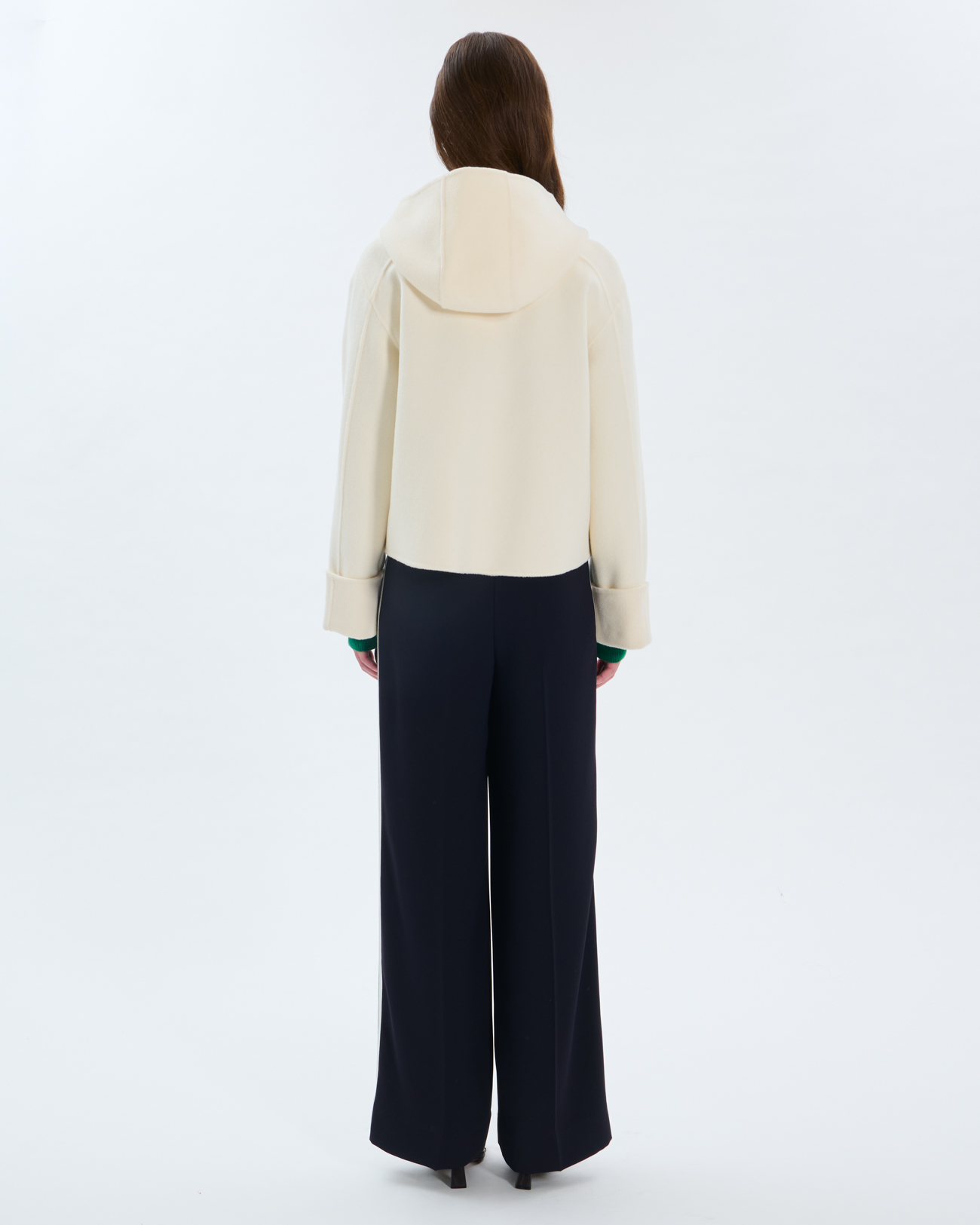 Marjy Coat Ecru wool coat ZAPA