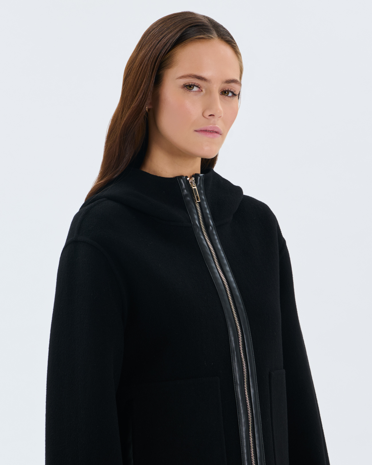 Marjy Coat Black wool coat ZAPA
