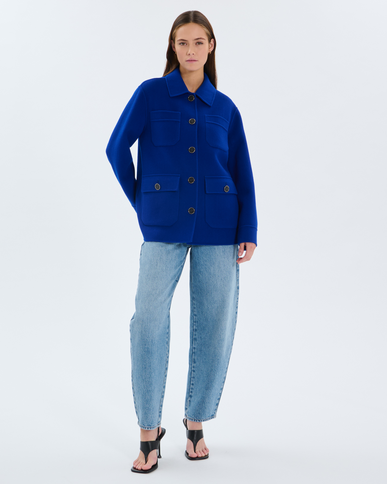 Madeline coat Royal blue wool coat ZAPA