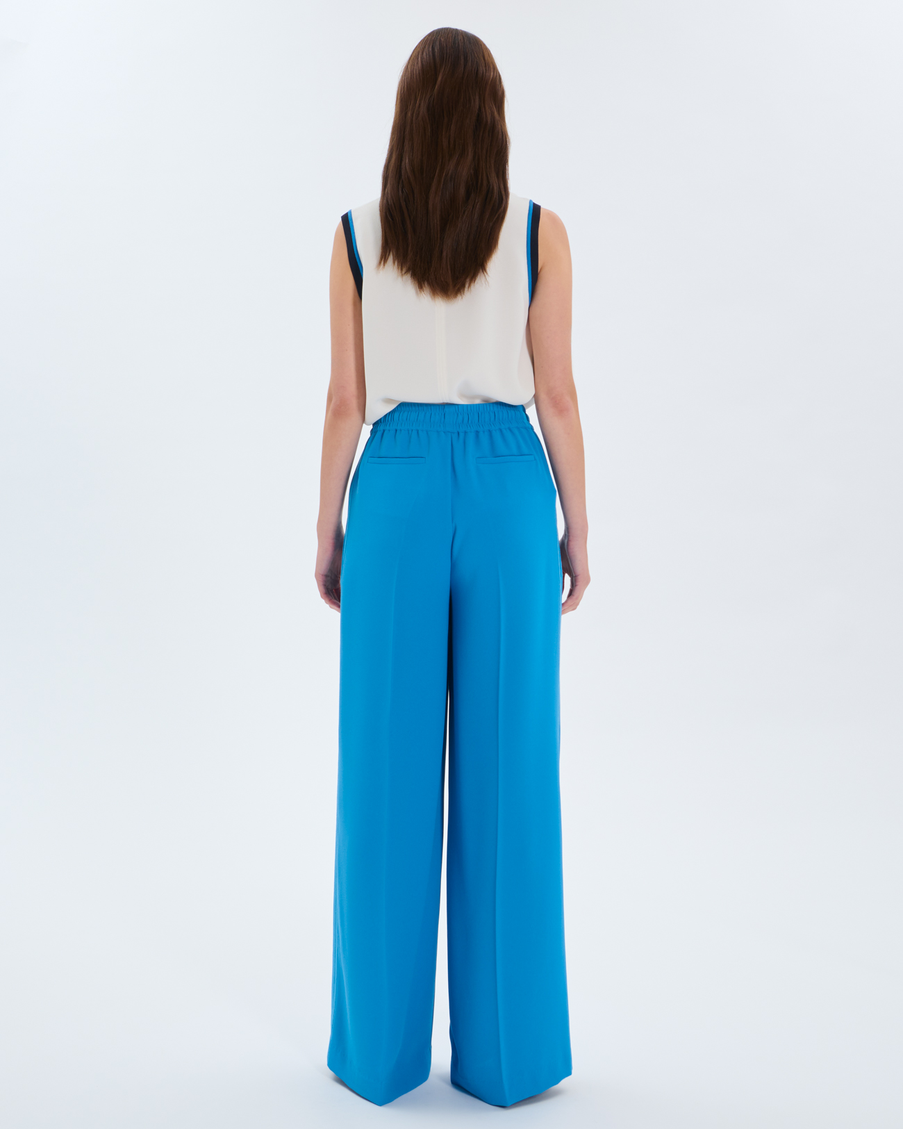 Piela trousers Cobalt-colored flowing trousers ZAPA