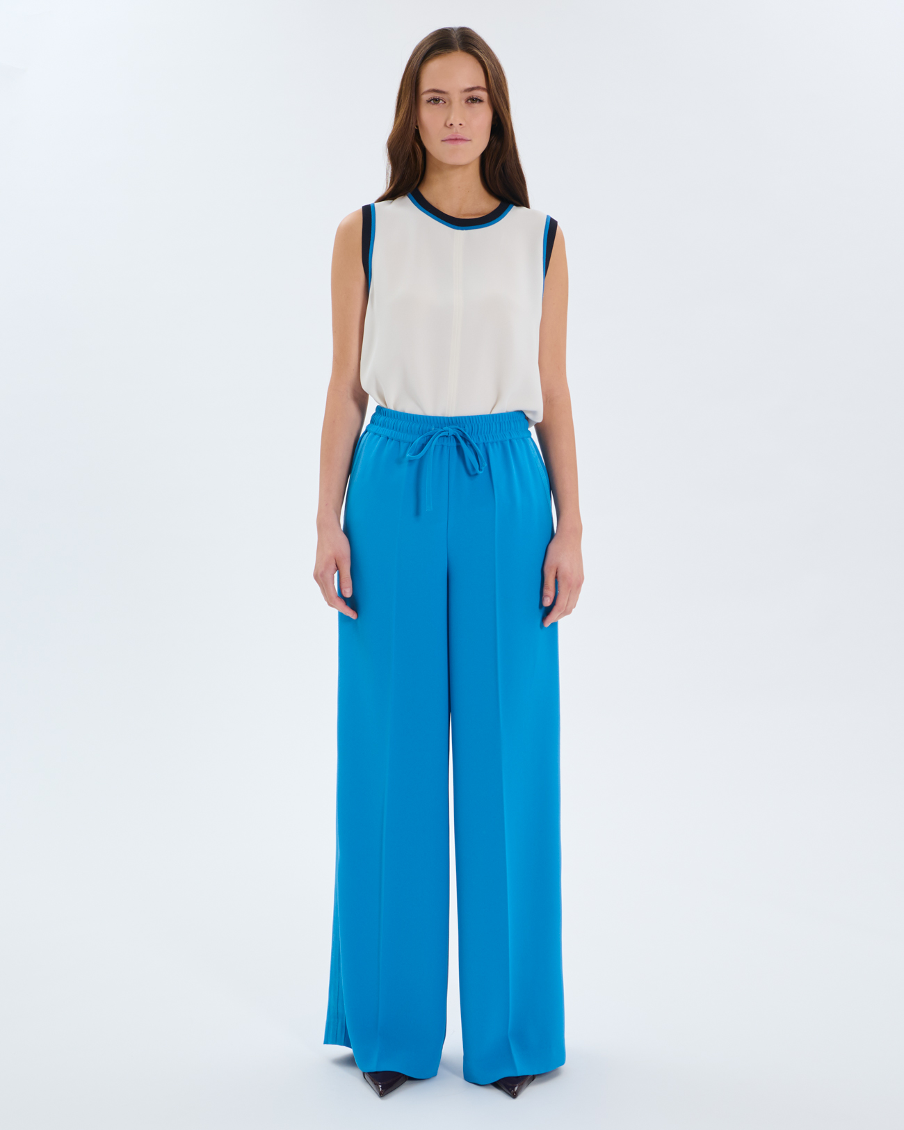 Piela trousers Cobalt-colored flowing trousers ZAPA