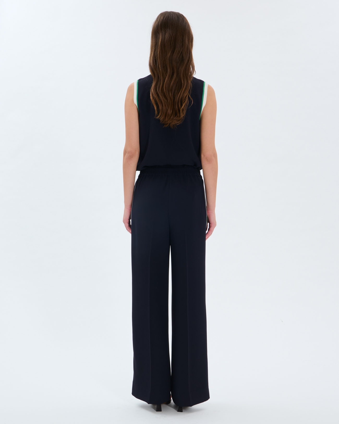 Poemia Pants Flowy trousers with nighttime stripes ZAPA