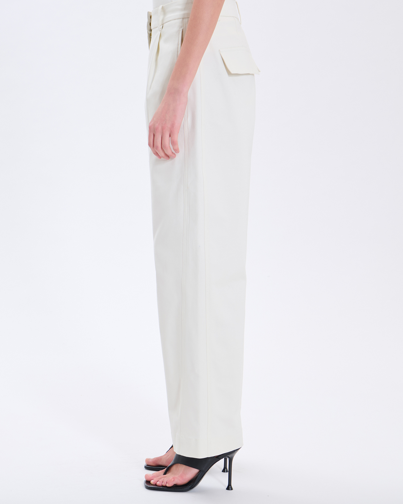 Paola trousers ecru cotton trousers ZAPA