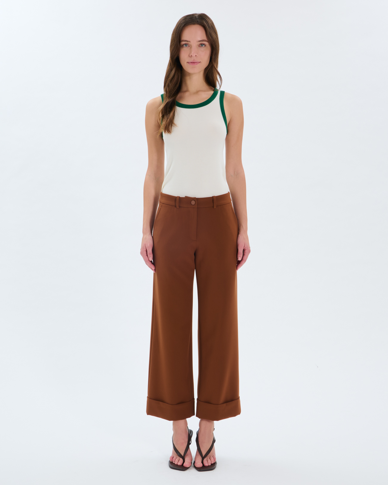 Parly trousers Straight-leg mahogany trousers ZAPA