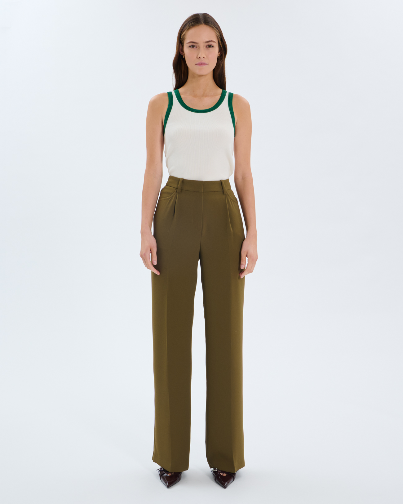 Pedro Trousers Flowy olive trousers ZAPA