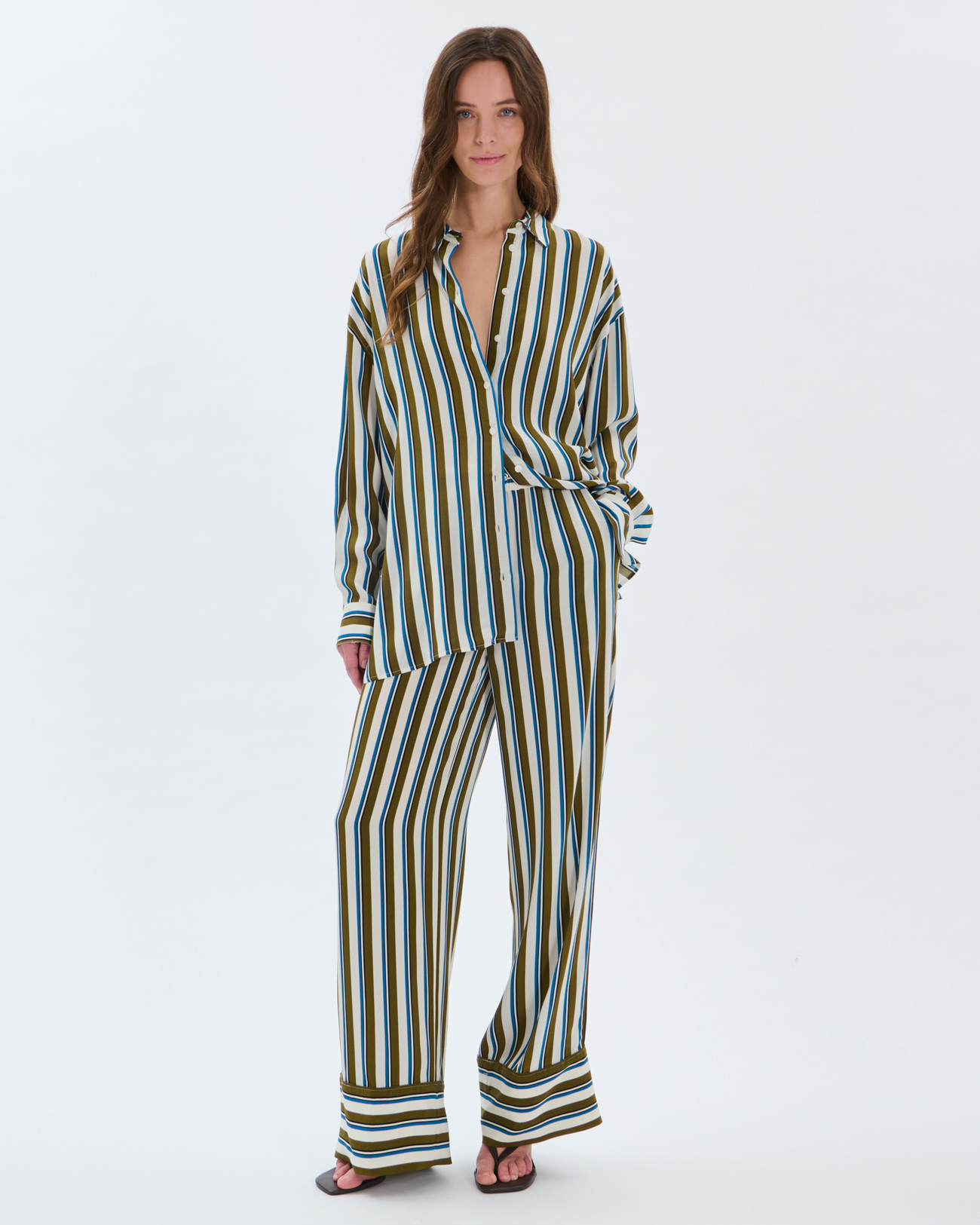 Poetry Trousers Striped viscose trousers ZAPA