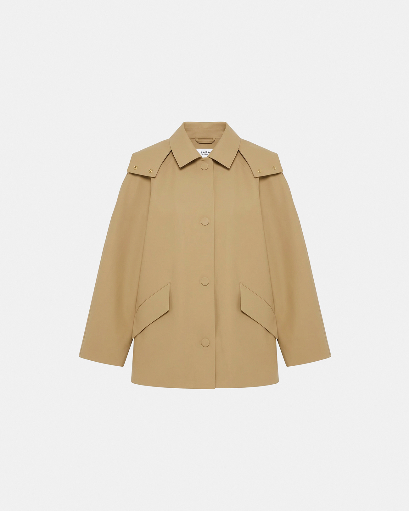 Parker Parka Sand-colored water-repellent parka ZAPA