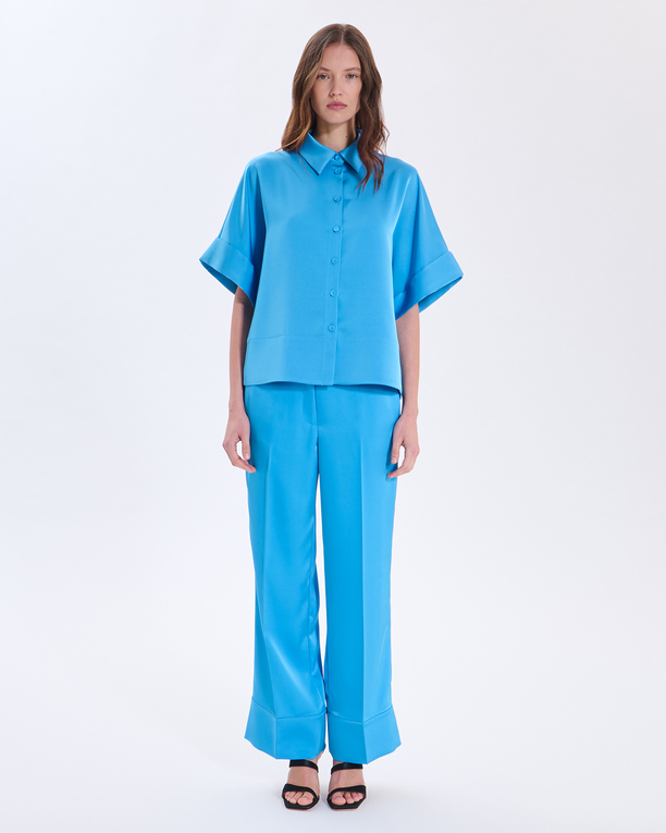 Charlize shirt Ocean blue shirt ZAPA