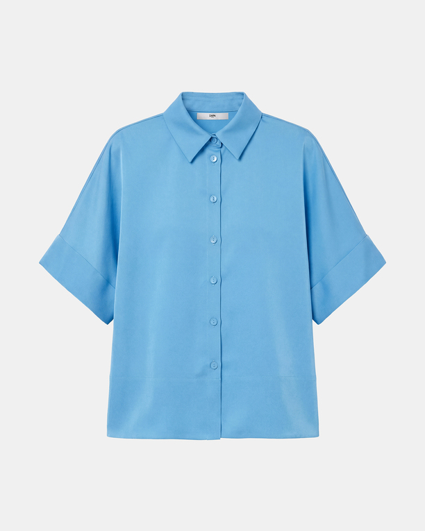 Charlize shirt Ocean blue shirt ZAPA