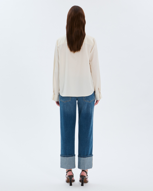 Cassidy Shirt Ecru flowy shirt ZAPA