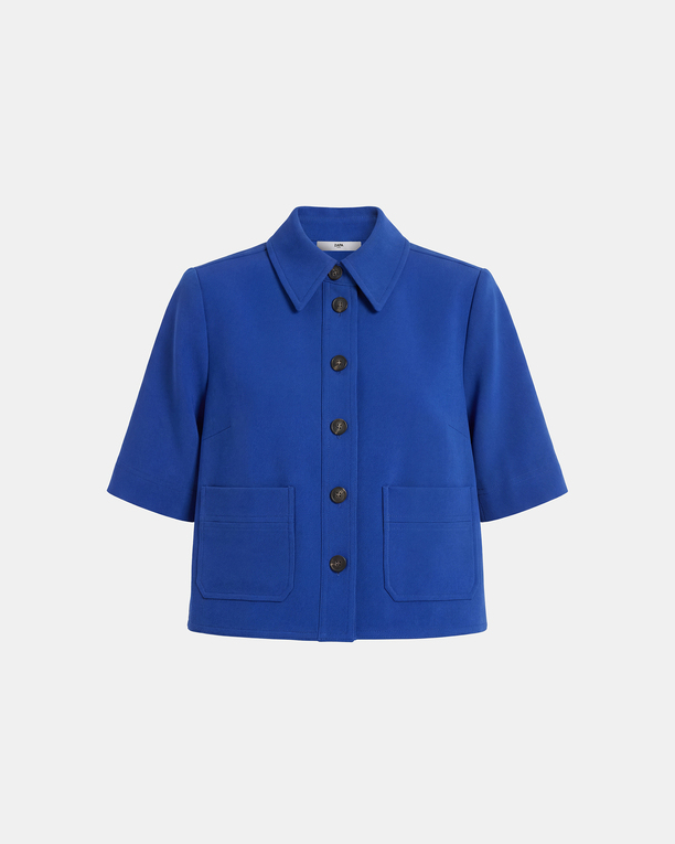 Celine shirt Royal blue short shirt ZAPA
