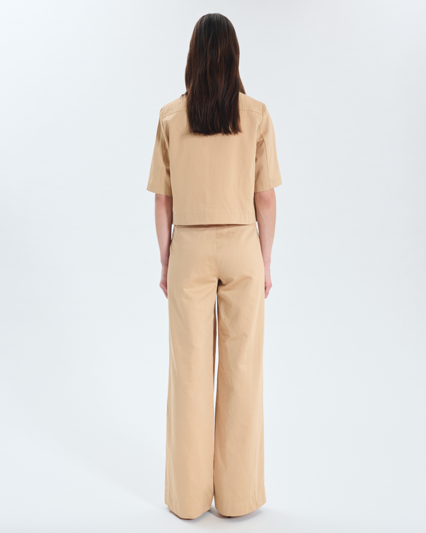 Celina shirt Sand-colored organic cotton shirt ZAPA
