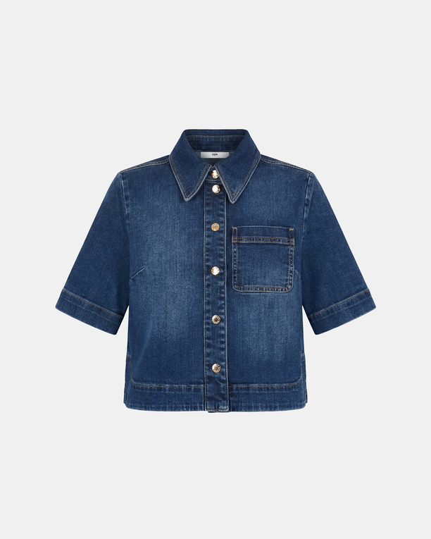 Celina shirt Blue cotton shirt ZAPA