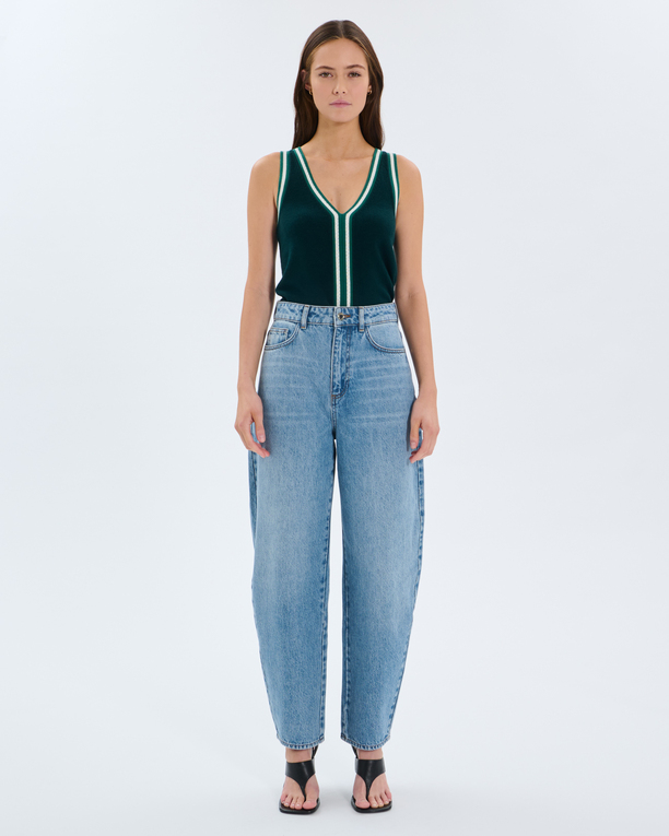 Jean Barrel Blue cotton barrel jeans ZAPA