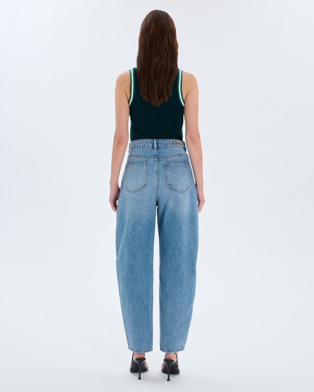 Jean Barrel Blue cotton barrel jeans ZAPA
