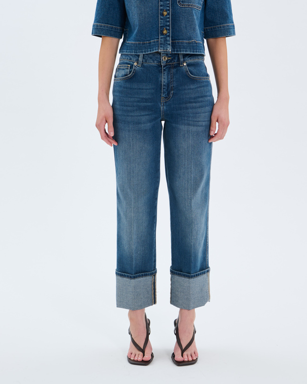Jean Popus Straight blue cotton jeans ZAPA