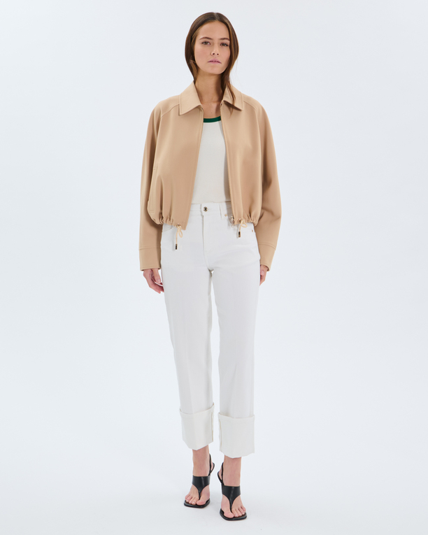Jean Popus Straight white cotton jeans ZAPA