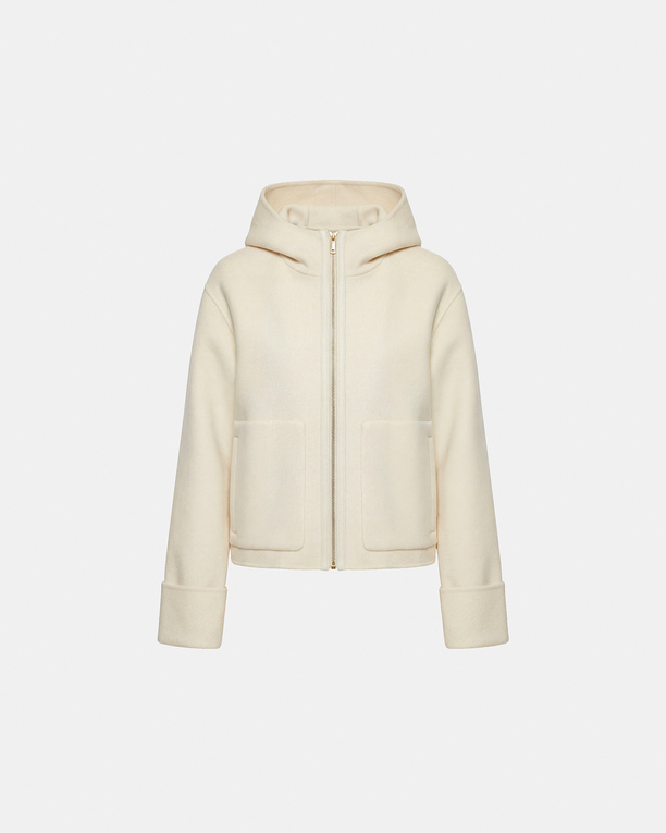 Marjy Coat Ecru wool coat ZAPA