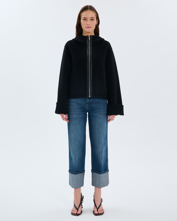 Marjy Coat Black wool coat ZAPA