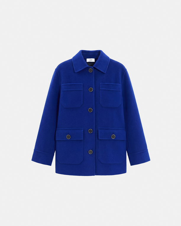 Madeline coat Royal blue wool coat ZAPA
