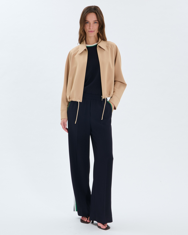Poemia Pants Flowy trousers with nighttime stripes ZAPA