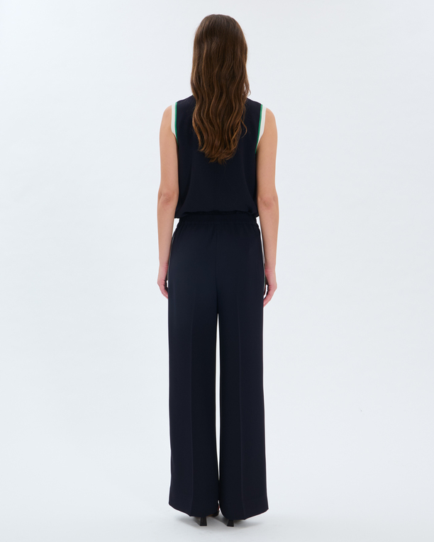 Poemia Pants Flowy trousers with nighttime stripes ZAPA