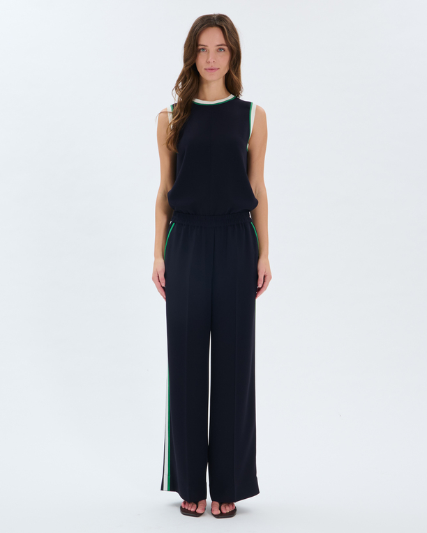 Poemia Pants Flowy trousers with nighttime stripes ZAPA