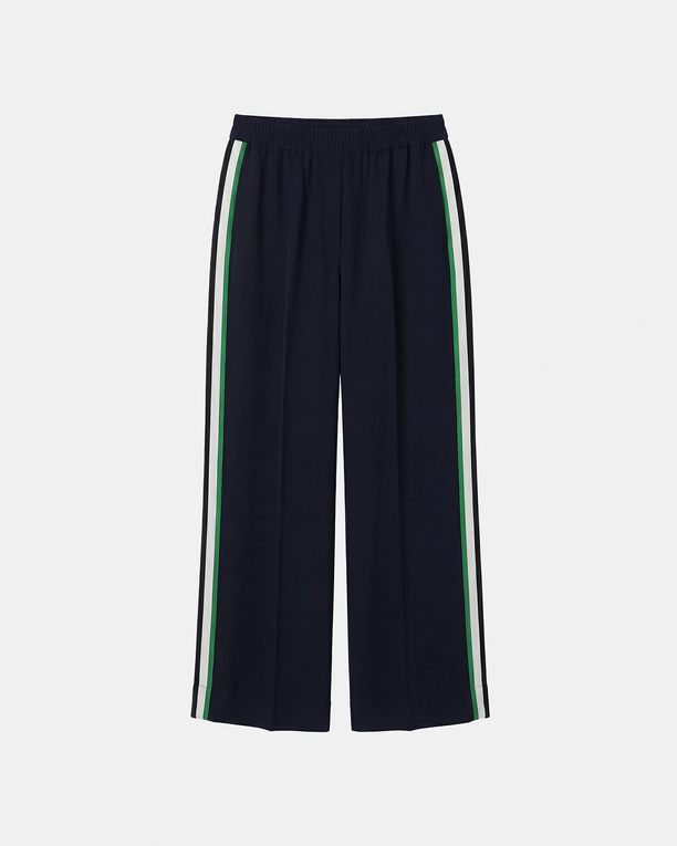 Poemia Pants Flowy trousers with nighttime stripes ZAPA