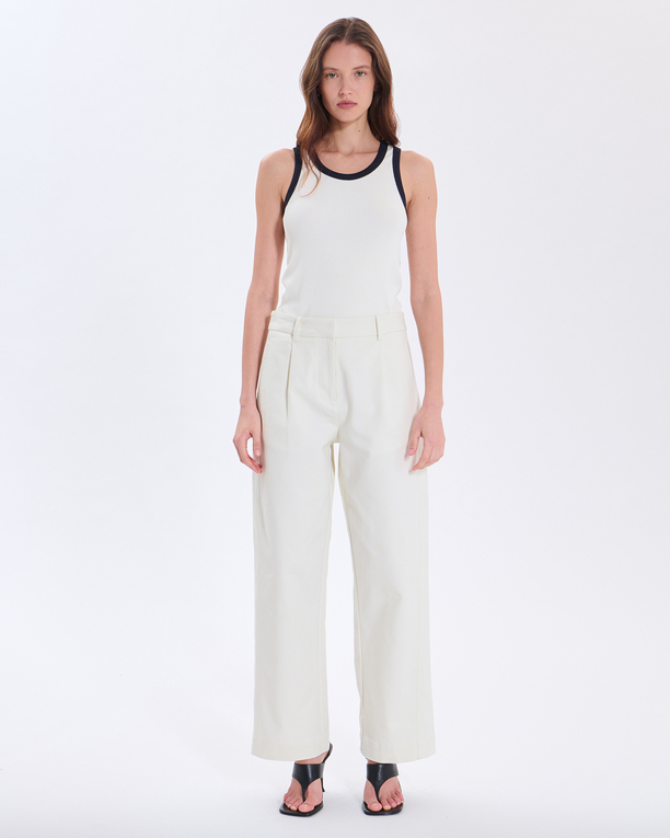 Paola trousers ecru cotton trousers ZAPA