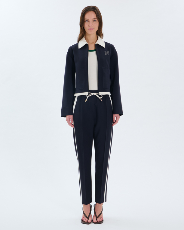Pielo Pants Slim-fit trousers with nighttime stripes ZAPA