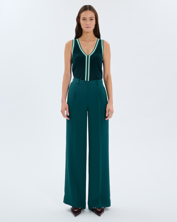 Pleyel trousers Green pleated trousers ZAPA