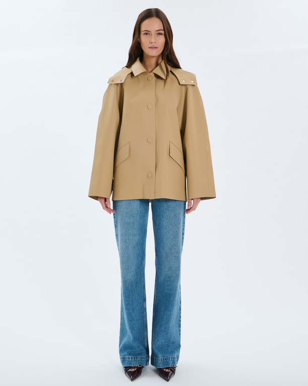 Parker Parka Sand-colored water-repellent parka ZAPA