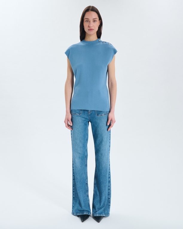Nigella sweater Sweater with buttoned shoulders ZAPA