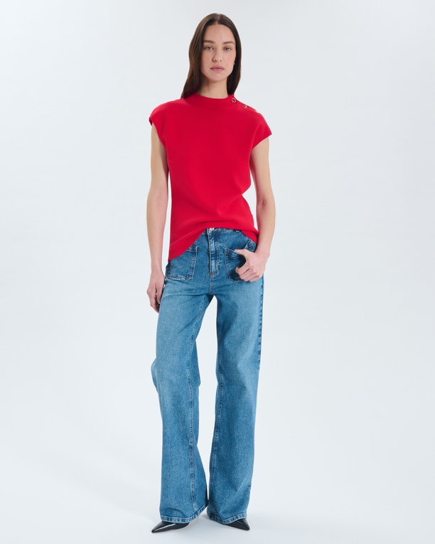 Nigella sweater Button-shoulder sweater ZAPA