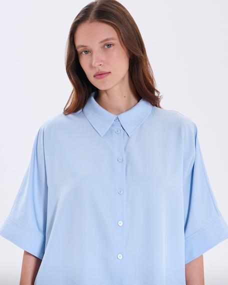 Cleophee shirt sky blue shirt zapa