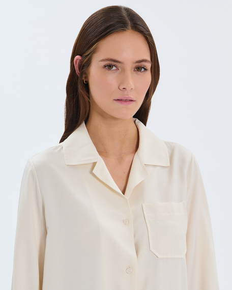 Cassidy shirt ecru flowy shirt zapa