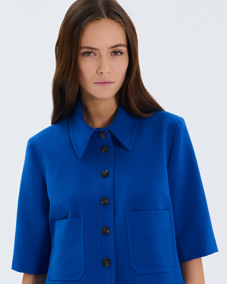 Celine shirt royal blue short shirt zapa