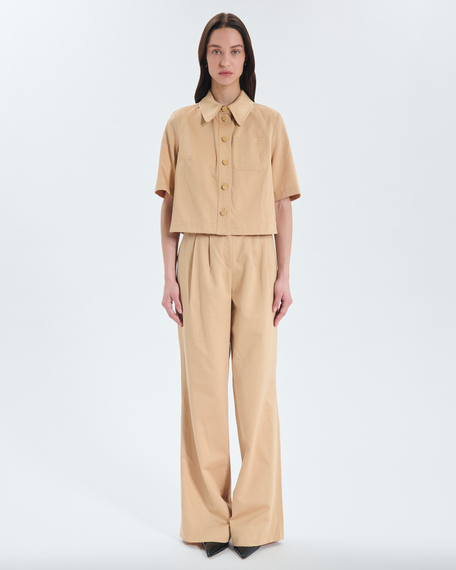 Celina shirt sand-colored organic cotton shirt zapa