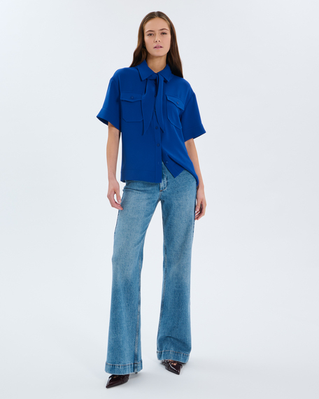 Top talicia royal blue talicia top zapa
