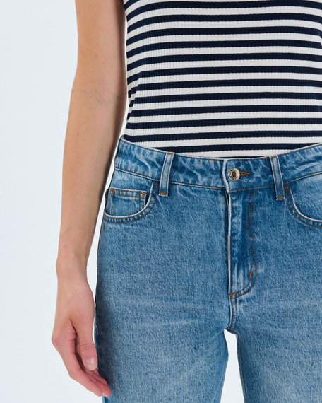 Jean flare 7/8 jean flare 7/8 light blue zapa