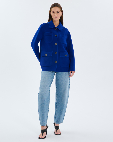 Madeline coat royal blue wool coat zapa