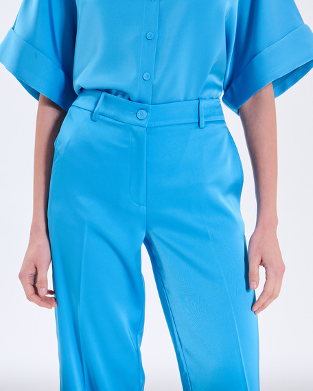 Parlo pants parlo ocean blue trousers zapa
