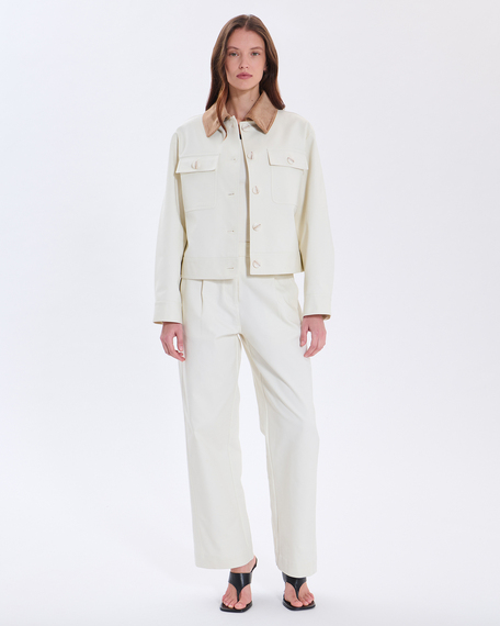 Paola trousers ecru cotton trousers zapa