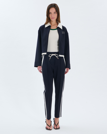 Pielo pants slim-fit trousers with nighttime stripes zapa
