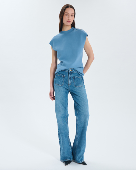 Nigella sweater sweater with buttoned shoulders zapa