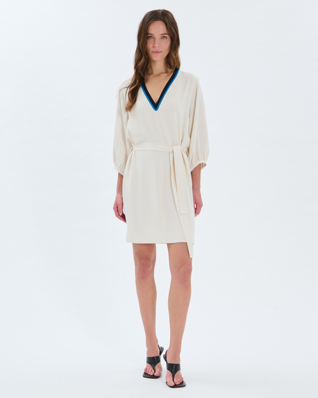 Rali dress short ecru dress zapa