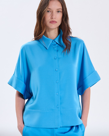 Charlize shirt Ocean blue shirt ZAPA