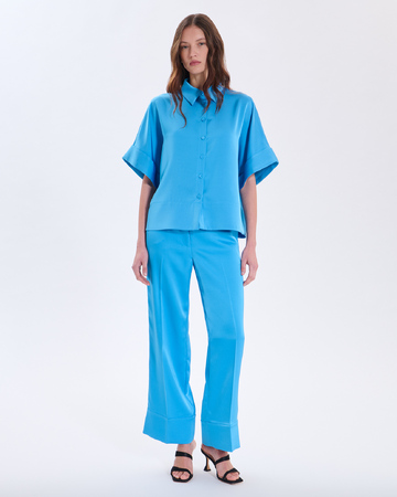 Charlize shirt Ocean blue shirt ZAPA
