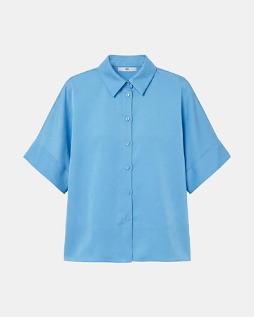 Charlize shirt Ocean blue shirt ZAPA