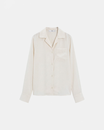 Cassidy Shirt Ecru flowy shirt ZAPA